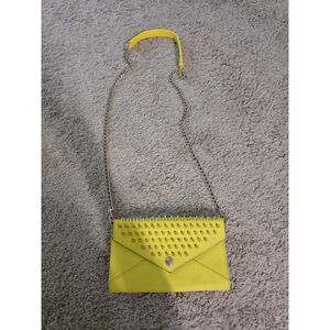 Rebecca Minkoff wallet on a chain yellow